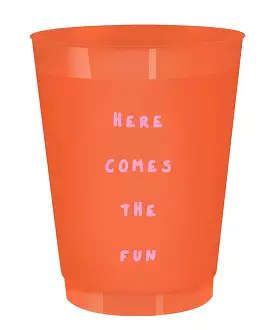 16oz Party Cups, Set of 8 - Here Comes The Fun