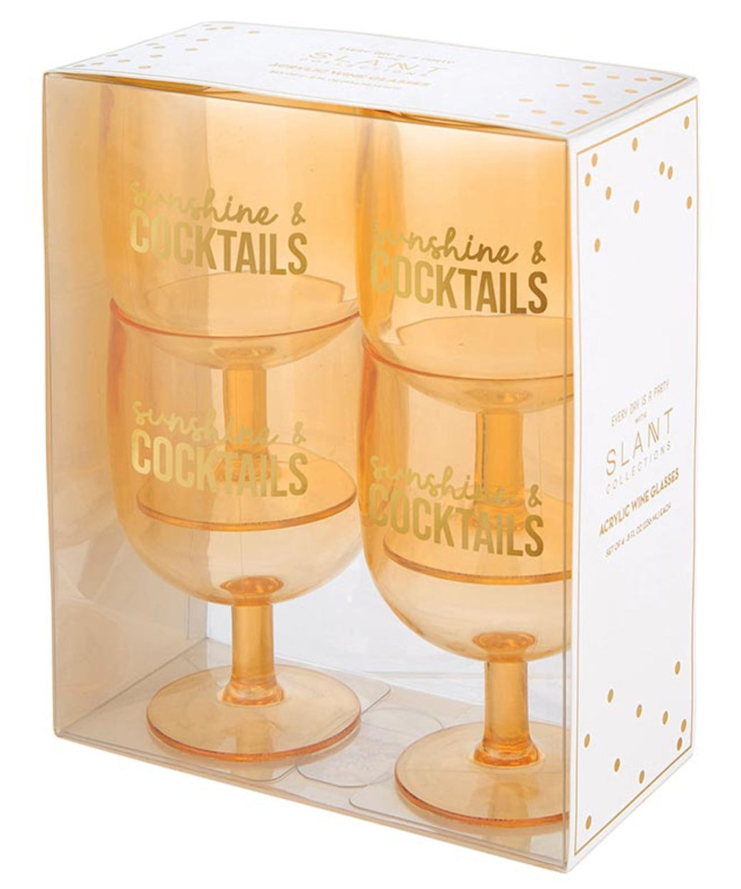 Acrylic Wine Glasses, Set of 4 - Sunshine and Cocktails