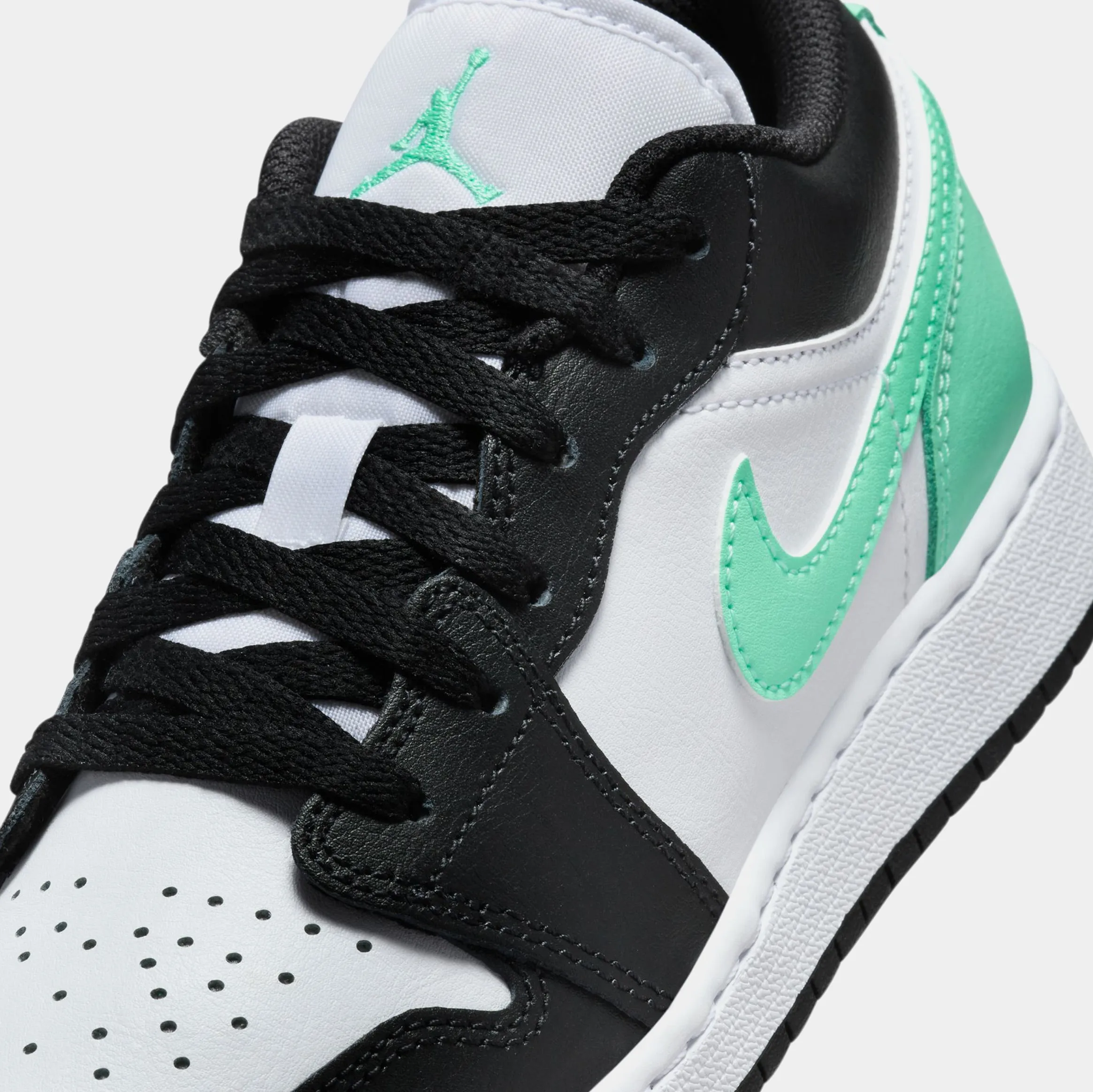 Air Jordan 1 Low Retro Glow Green Grade School Lifestyle Shoes (Glow Green/Black)