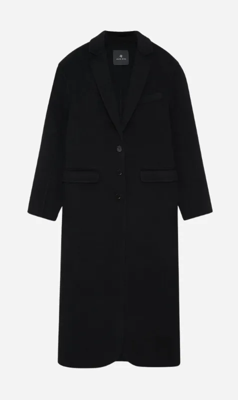  Anine Bing      Quinn Coat - Black Cashmere 