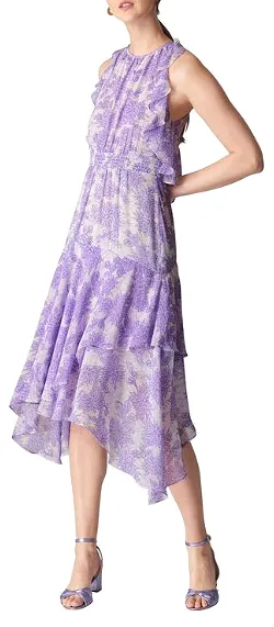 Anne Lilac Print Dress