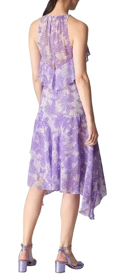 Anne Lilac Print Dress