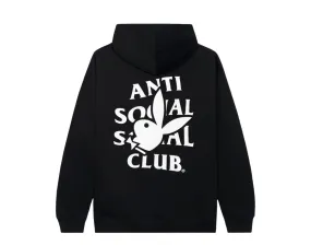 Anti Social Social Club Playboy x ASSC Bunny Logo Black Hoodie