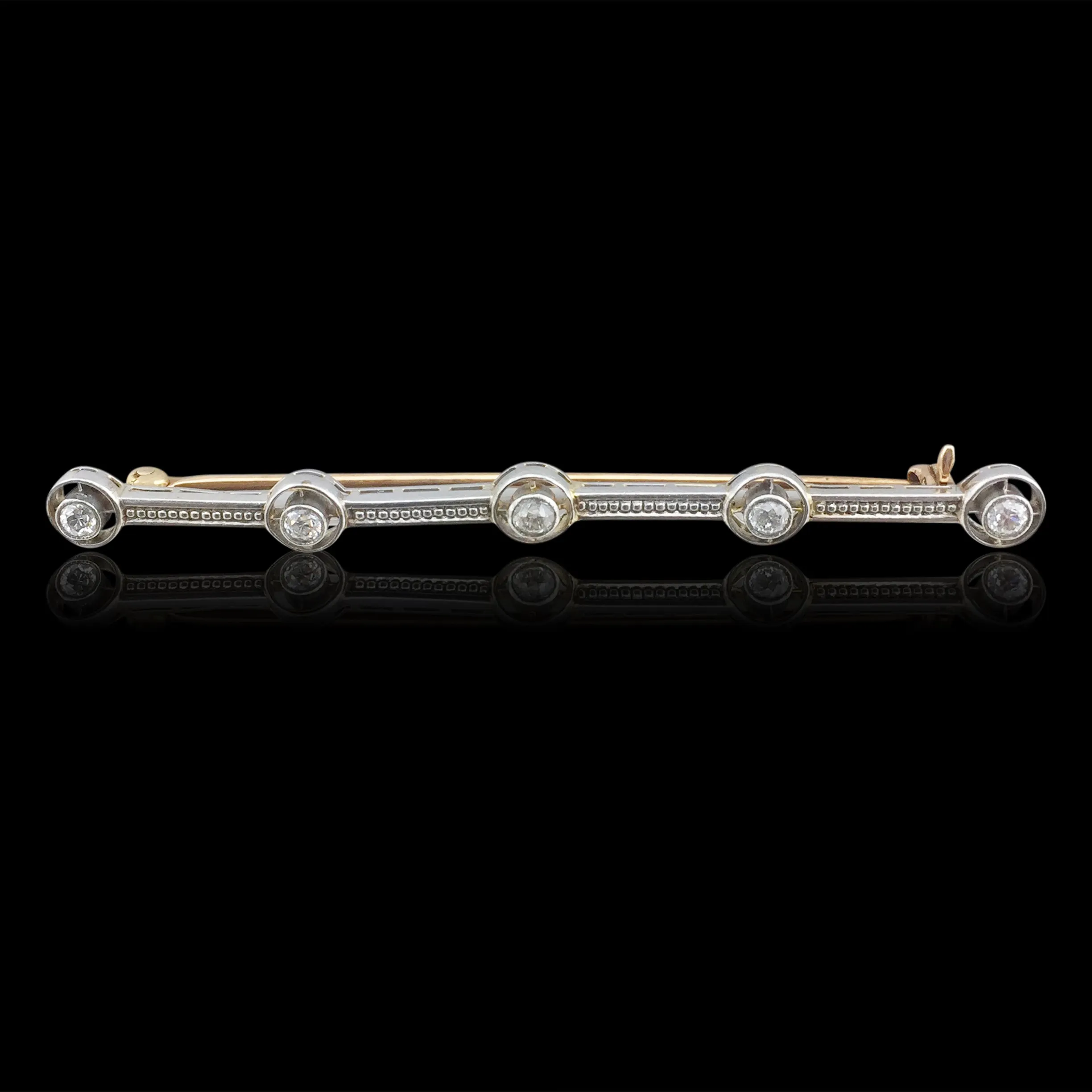 Antique Diamond & Platinum Bar Pin