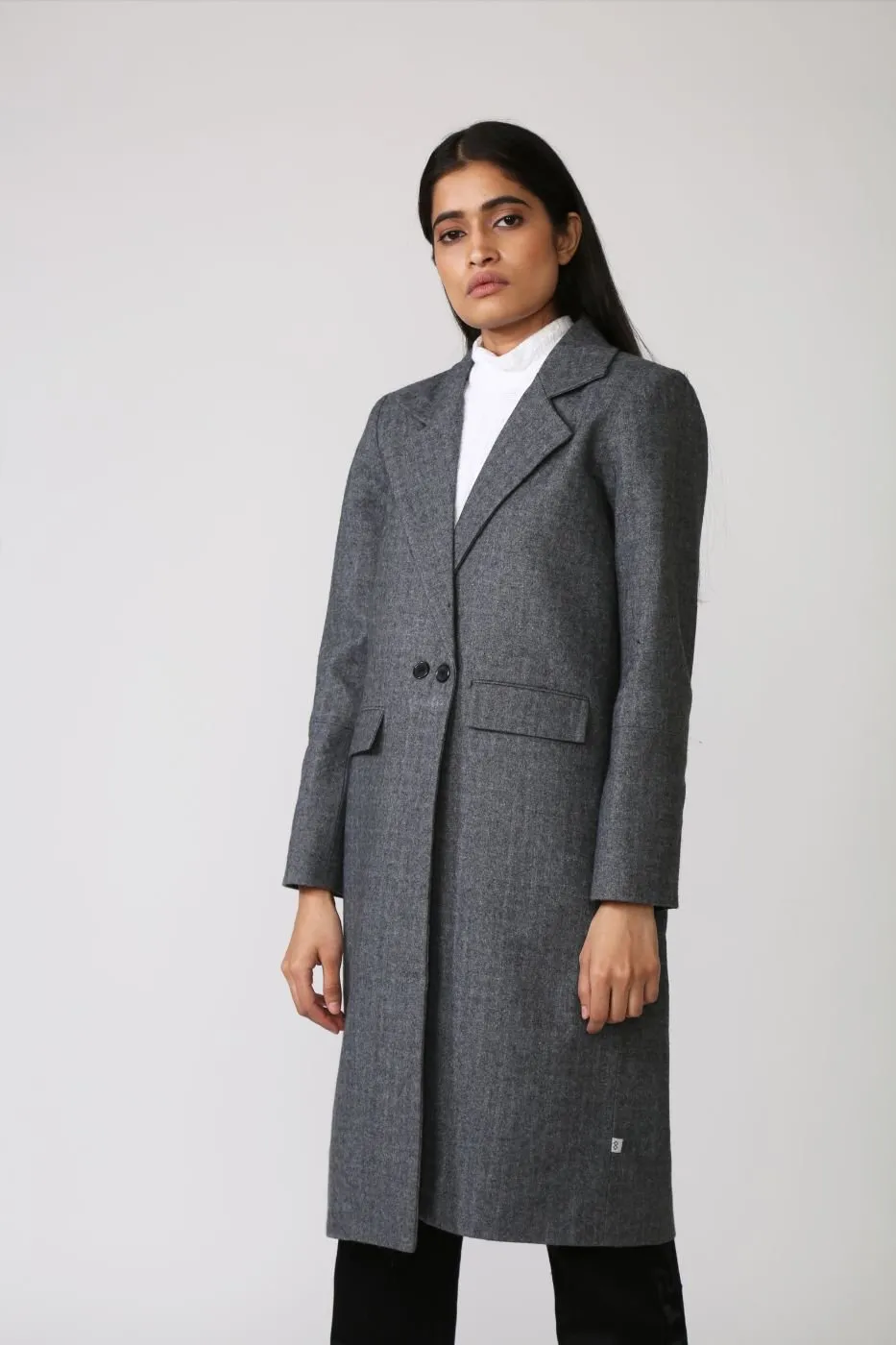 AZAR Wool Double-Breasted Coat - IMAIMA