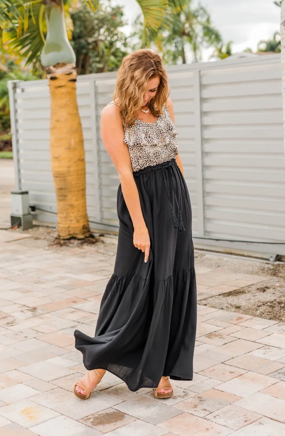 Beauty All Around Maxi Dress- Black & Leopard