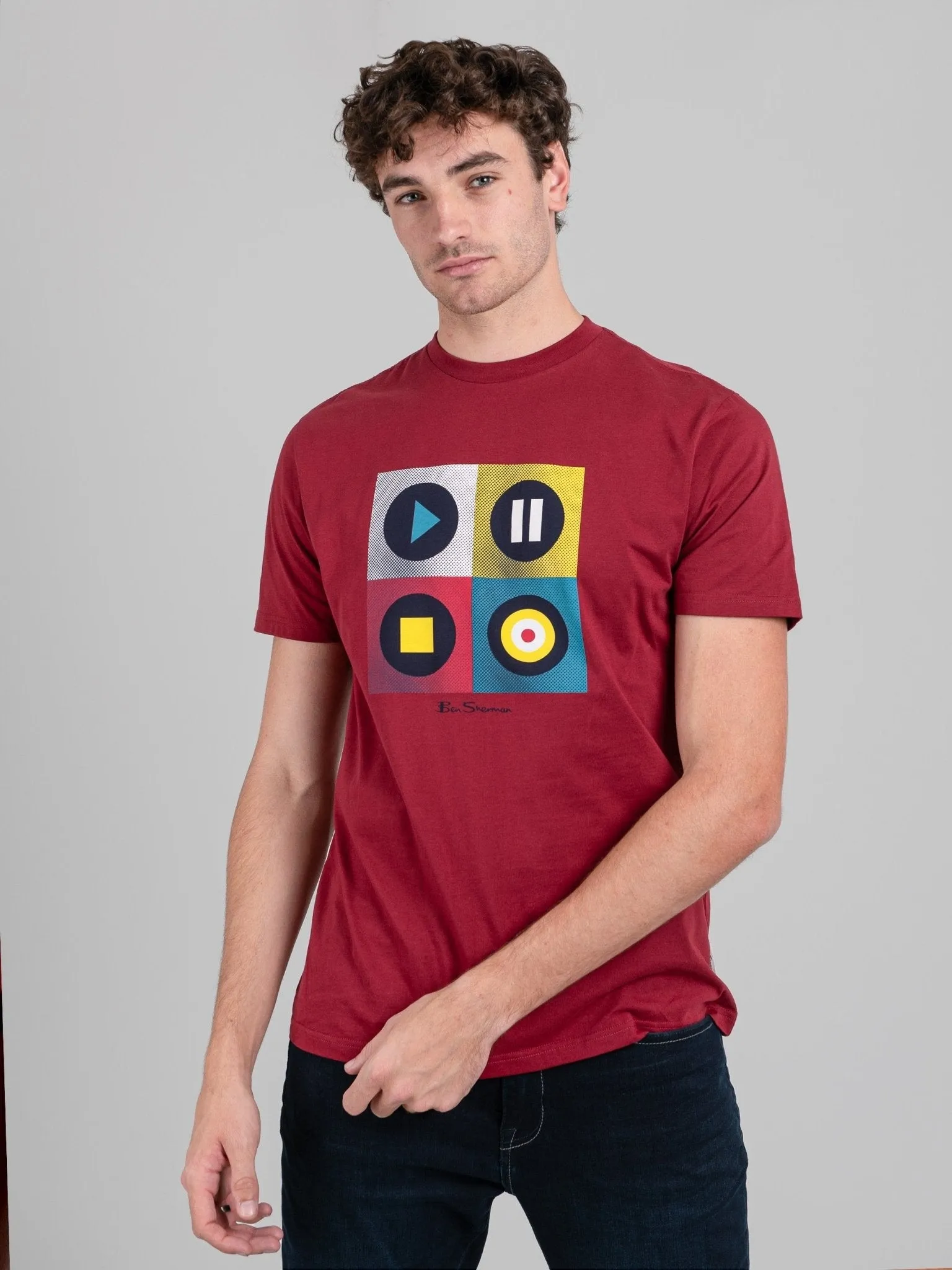 Ben Sherman W76135 Play Tee Shirt Berry