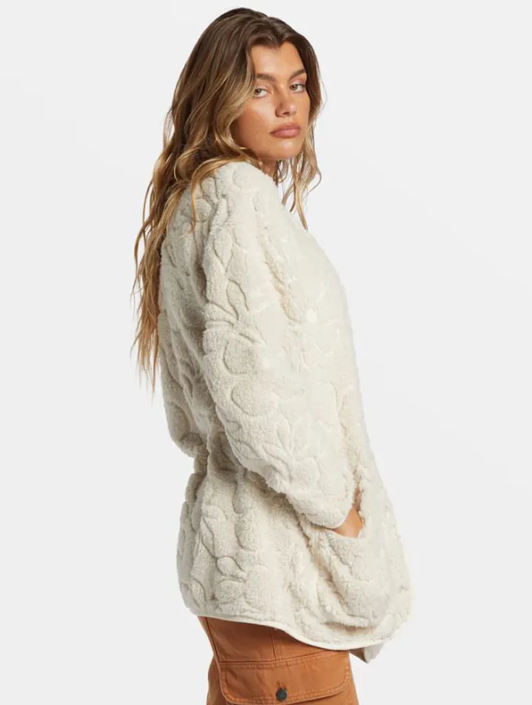 Billabong Fireside Cozy Buttoned Fleece Jacket