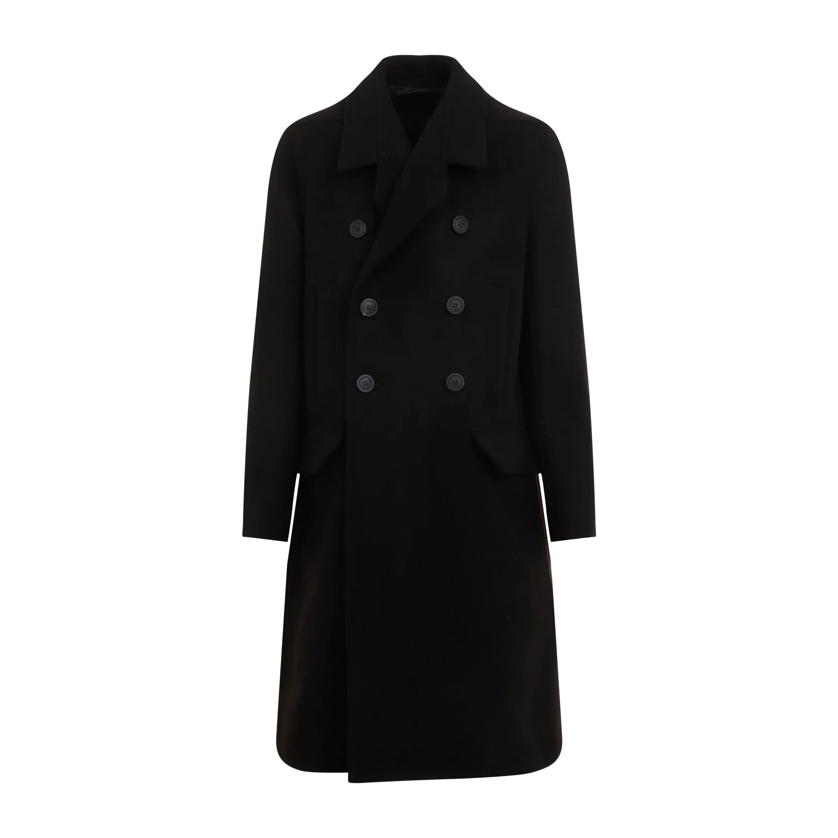 Black Officer Virgin Wool Coat