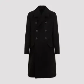 Black Officer Virgin Wool Coat