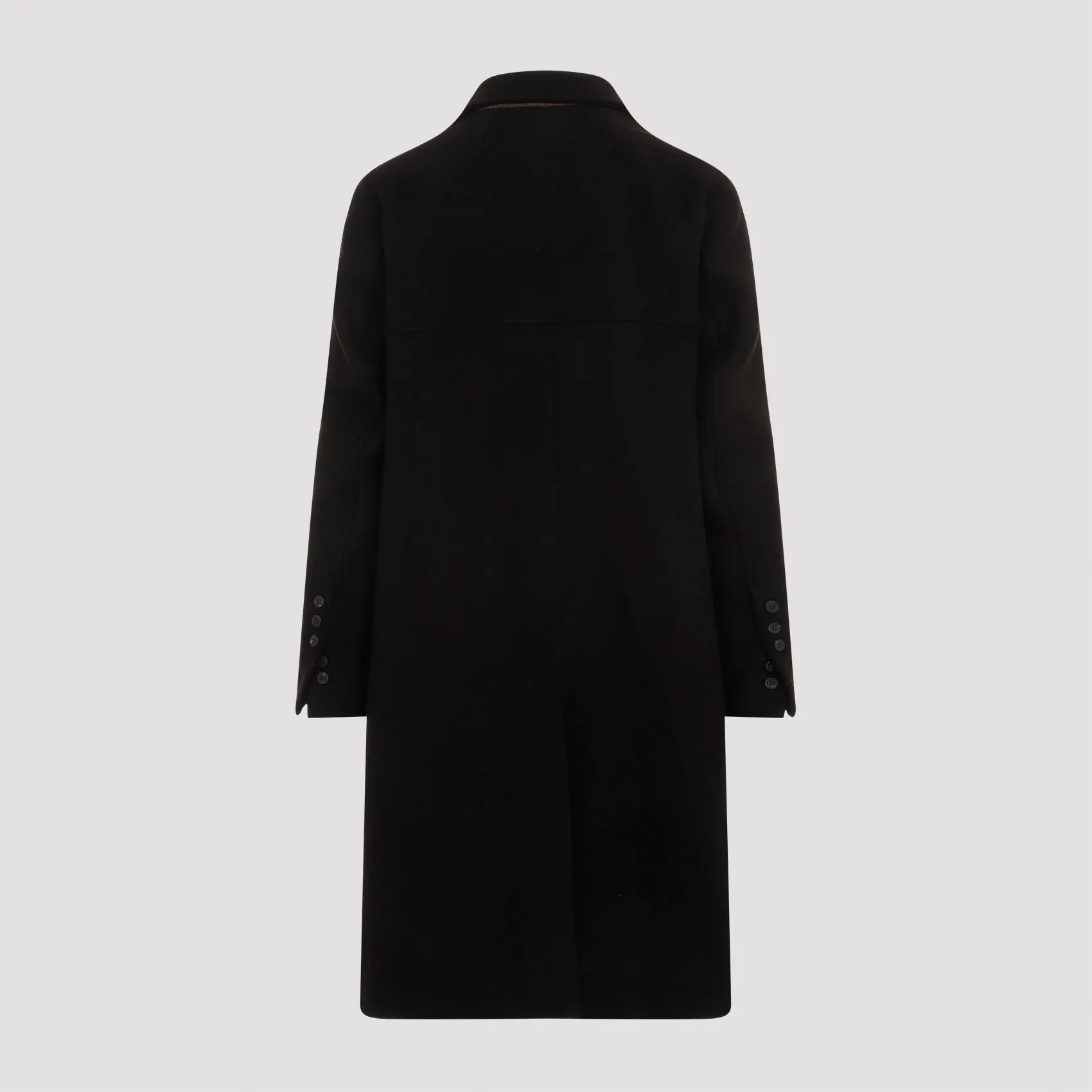 Black Officer Virgin Wool Coat