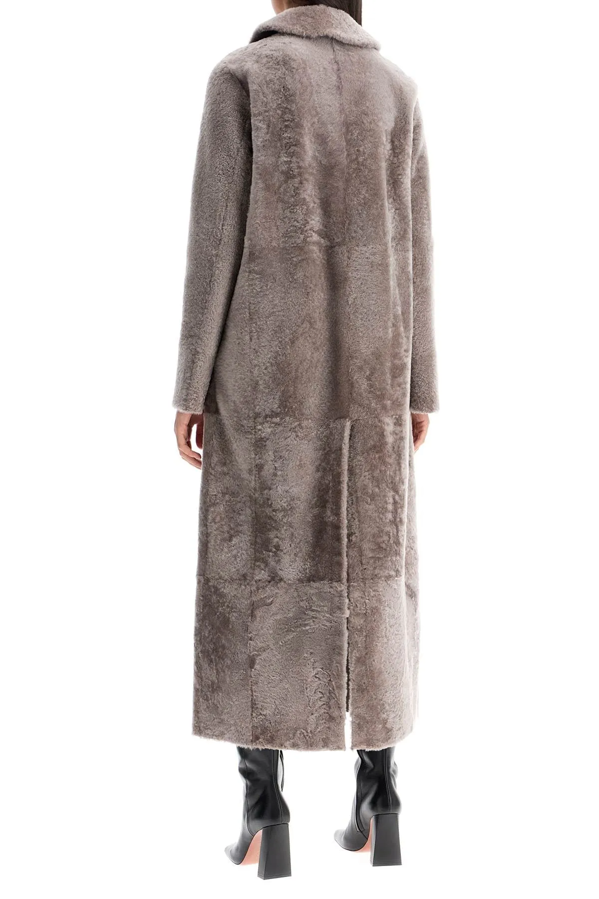 Blancha Shearling Double Breasted   Grey