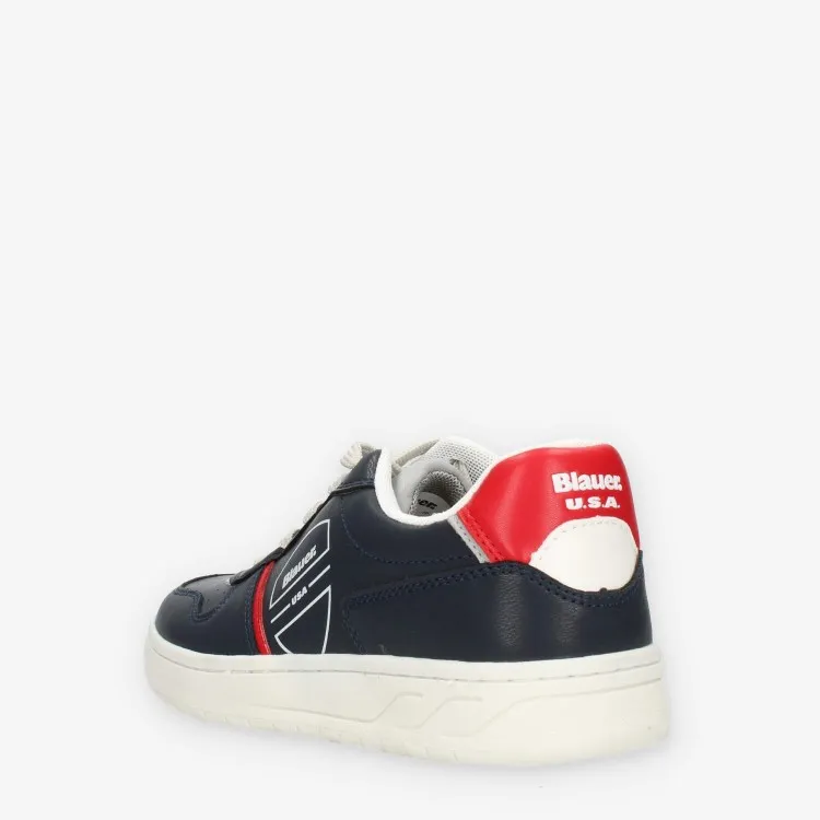 Blauer SPIKE 01 J Sneakers Ragazzo Stringate Blu Navy Red