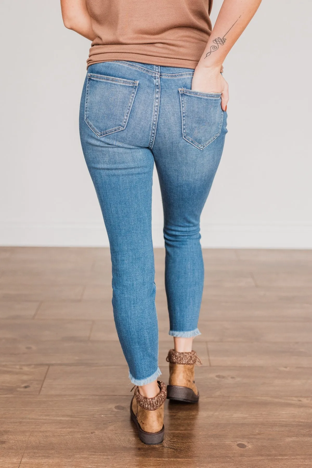 Cello Distressed Skinny Jeans- Athena Wash