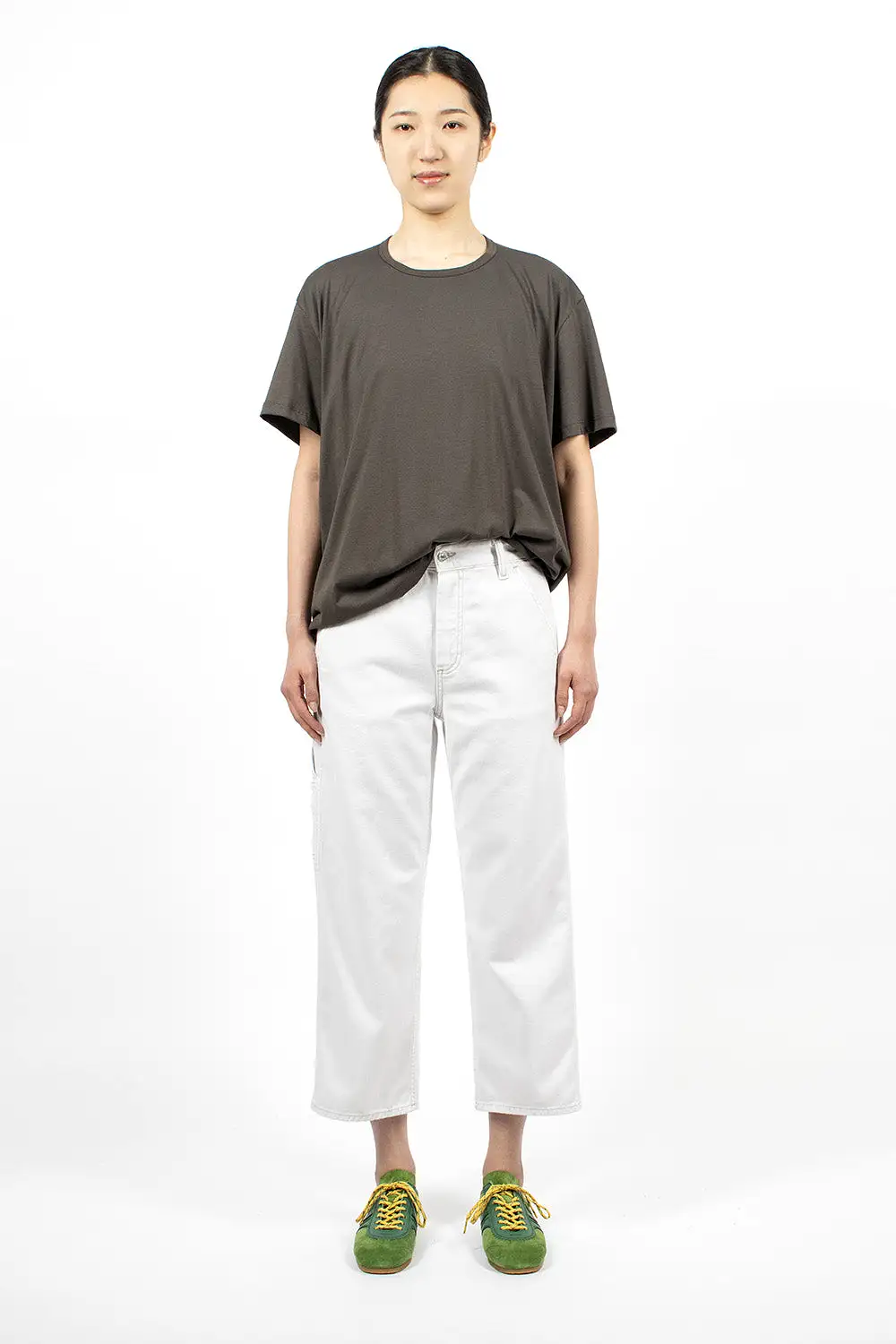 Circle Neck T-Shirt Washed Bark