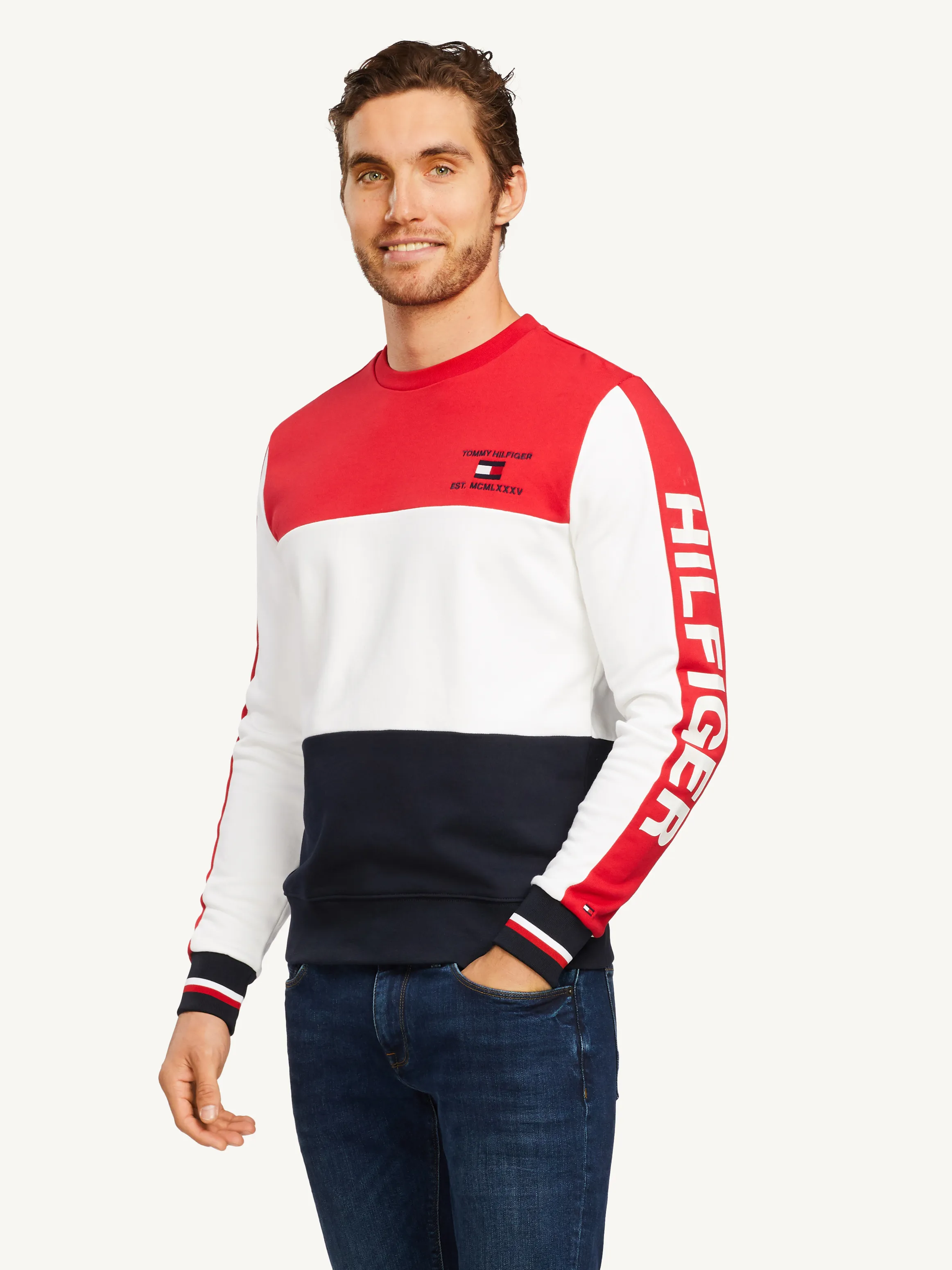 Colour-blocked Crew Neck Sweatshirt | Sweatshirts & Hoodies | Tommy Hilfiger