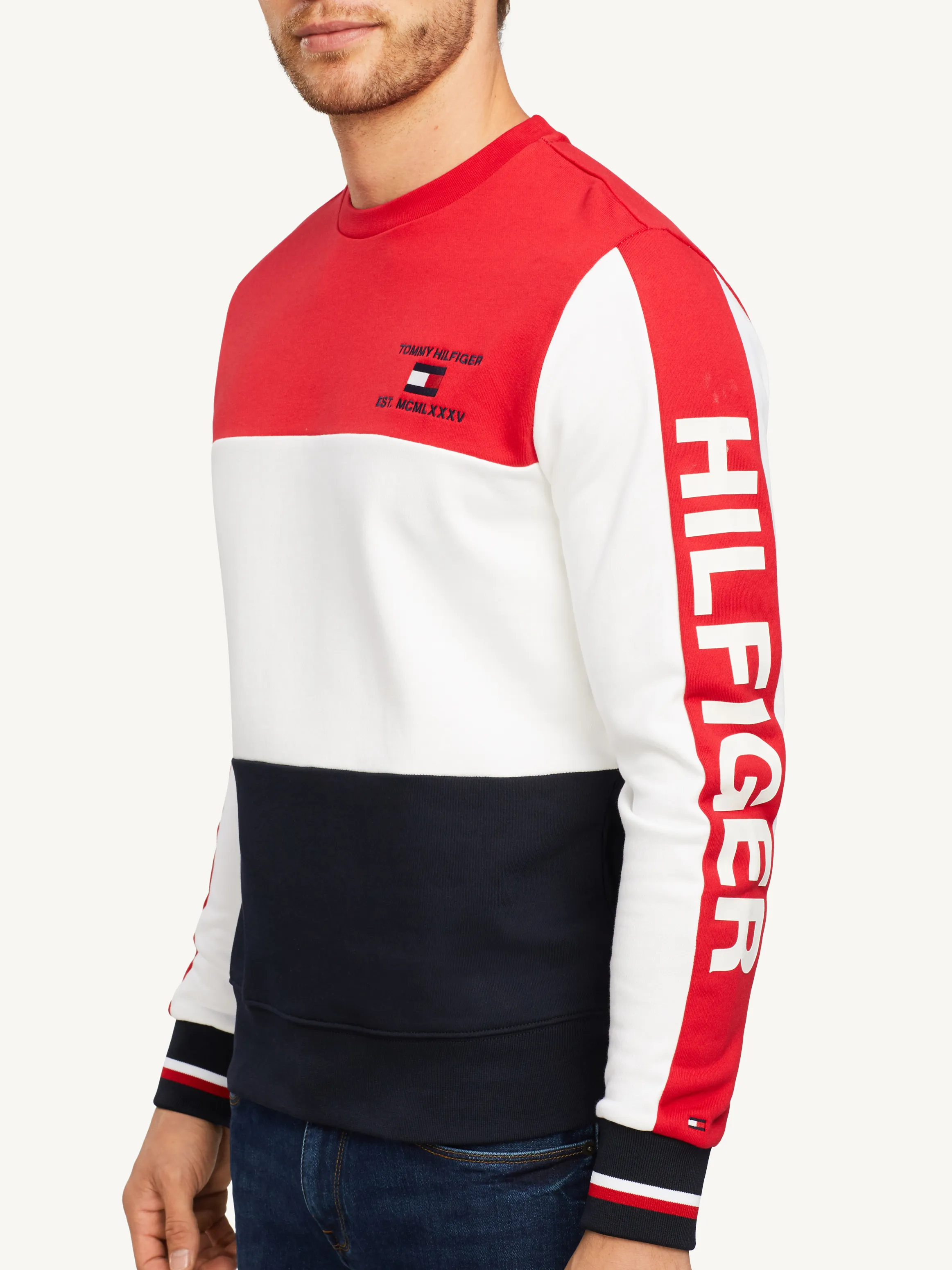 Colour-blocked Crew Neck Sweatshirt | Sweatshirts & Hoodies | Tommy Hilfiger