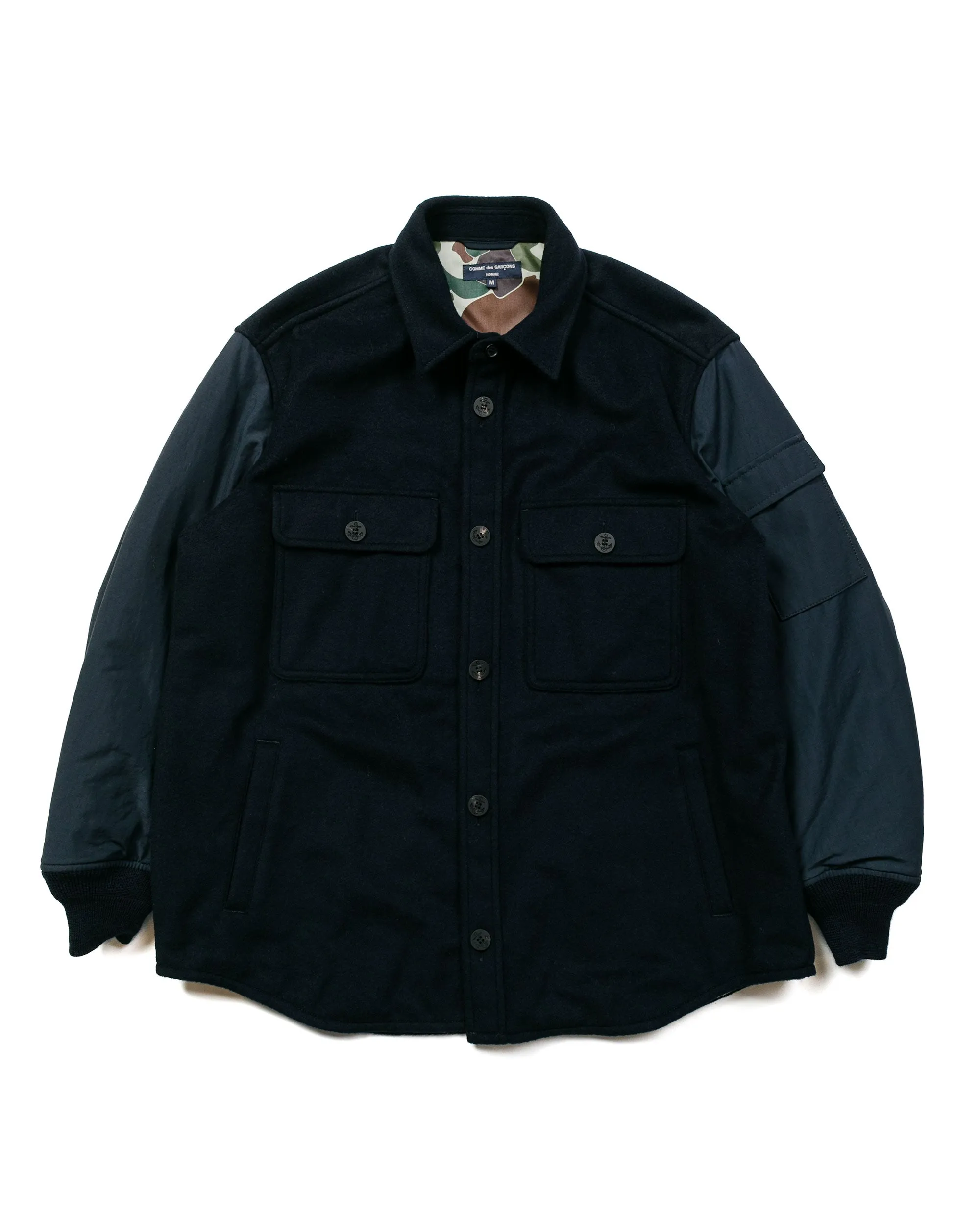 Comme des Garons HOMME CPO Jacket Charcoal/Black