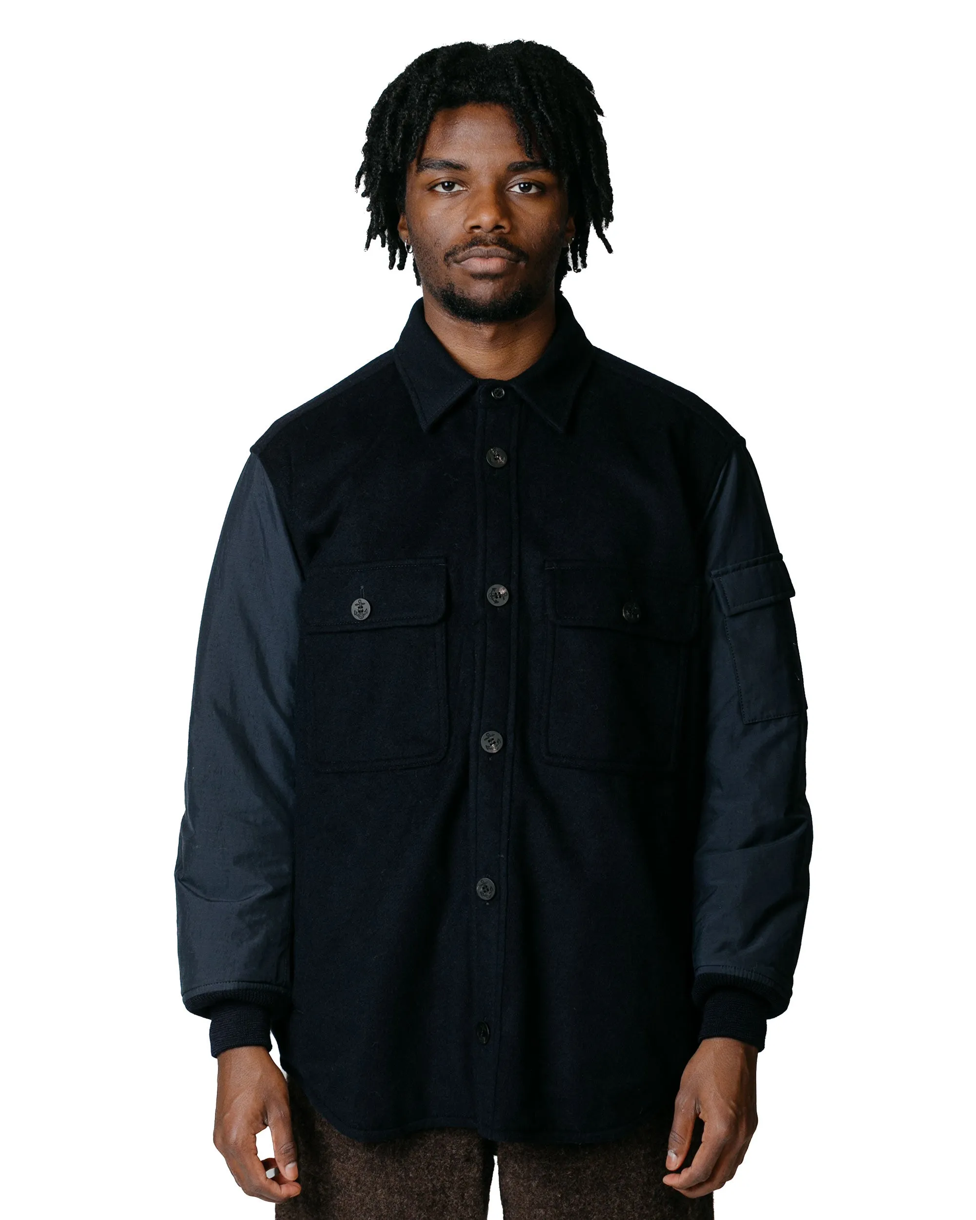 Comme des Garons HOMME CPO Jacket Charcoal/Black