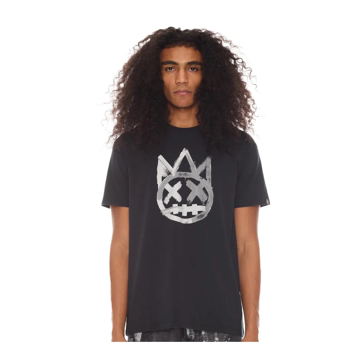 Cult Of Individuality Mens Shimuchan Brushed Logo Crew Neck T-Shirt 623B10-K66I Black