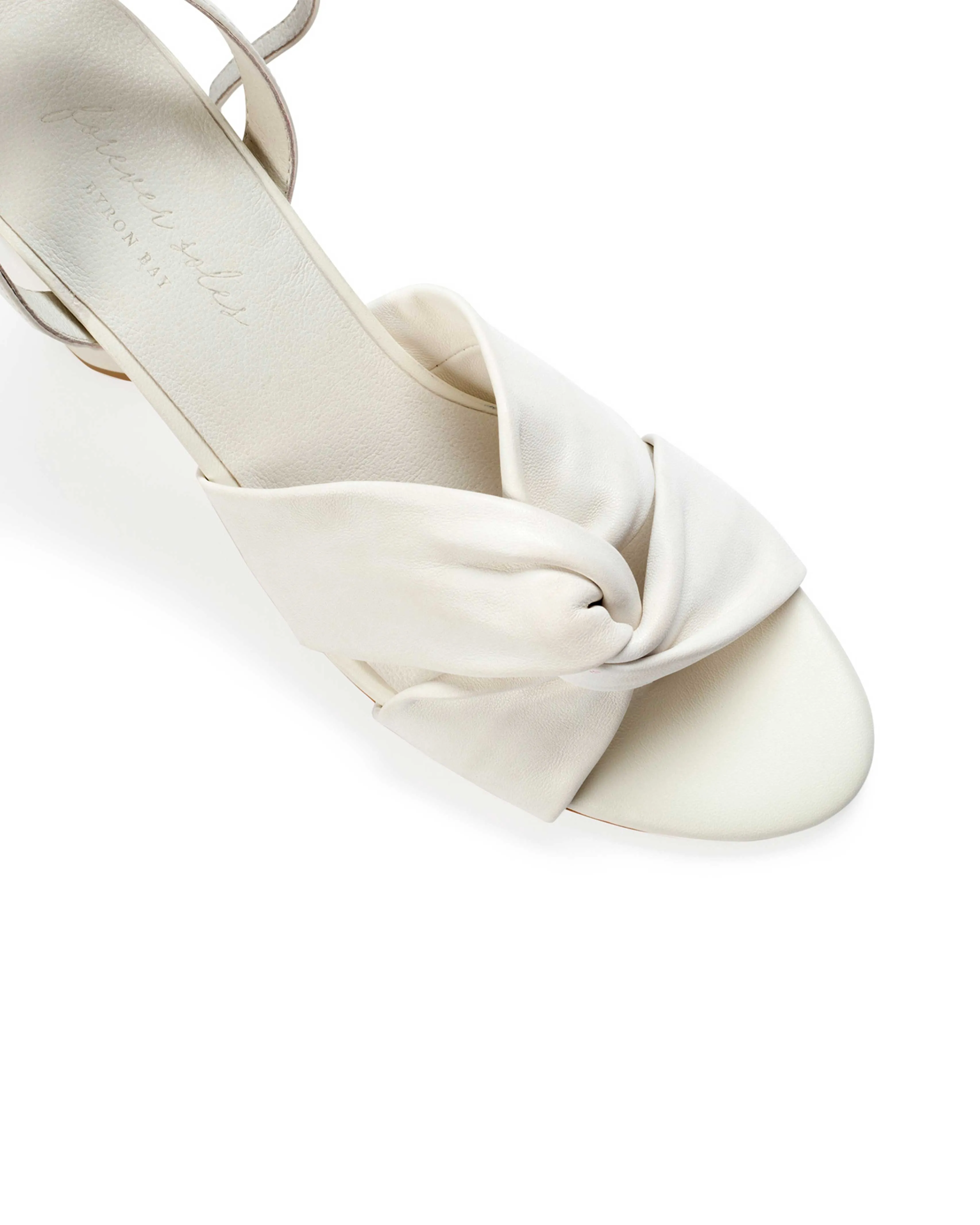 DESTINY - IVORY LEATHER WEDDING SANDALS - FINAL SALE!