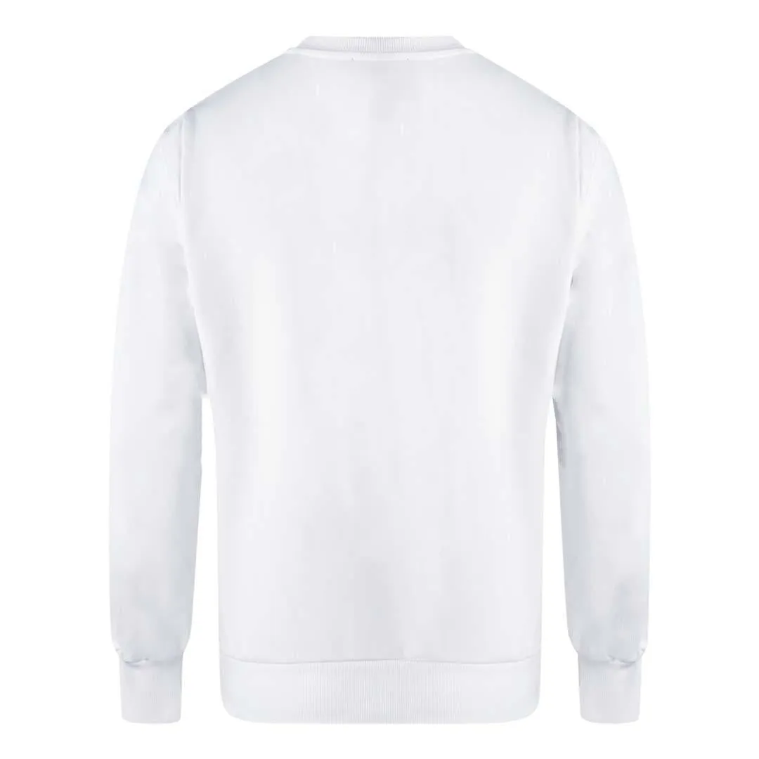 Diesel Pyramid Brand Logo White Sweater