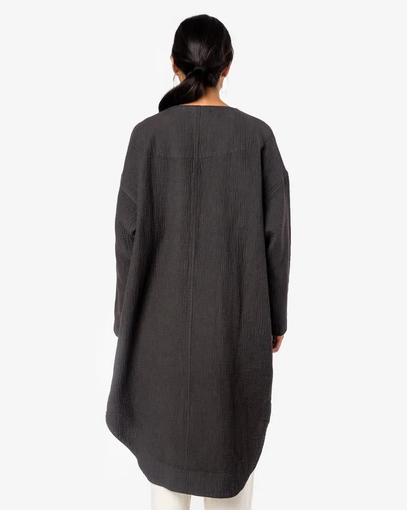 Dual Canvas Coat in Charcoal