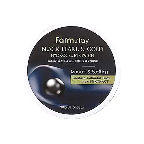 Farmstay Black Pearl Gold Hydrogel Eye Pads Patches 60 Sheets Masks