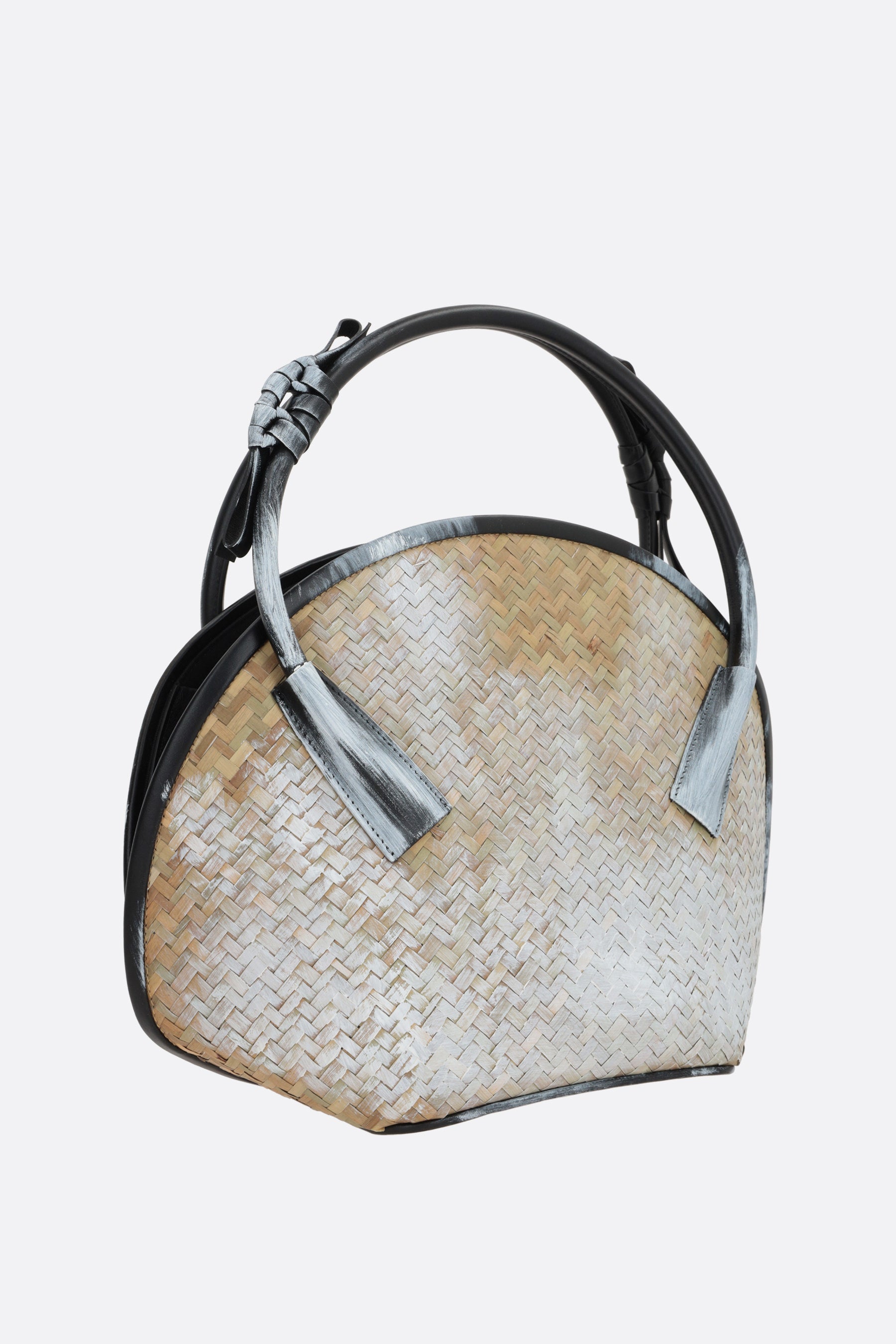 Fortune medium handbag in Bianchetto straw