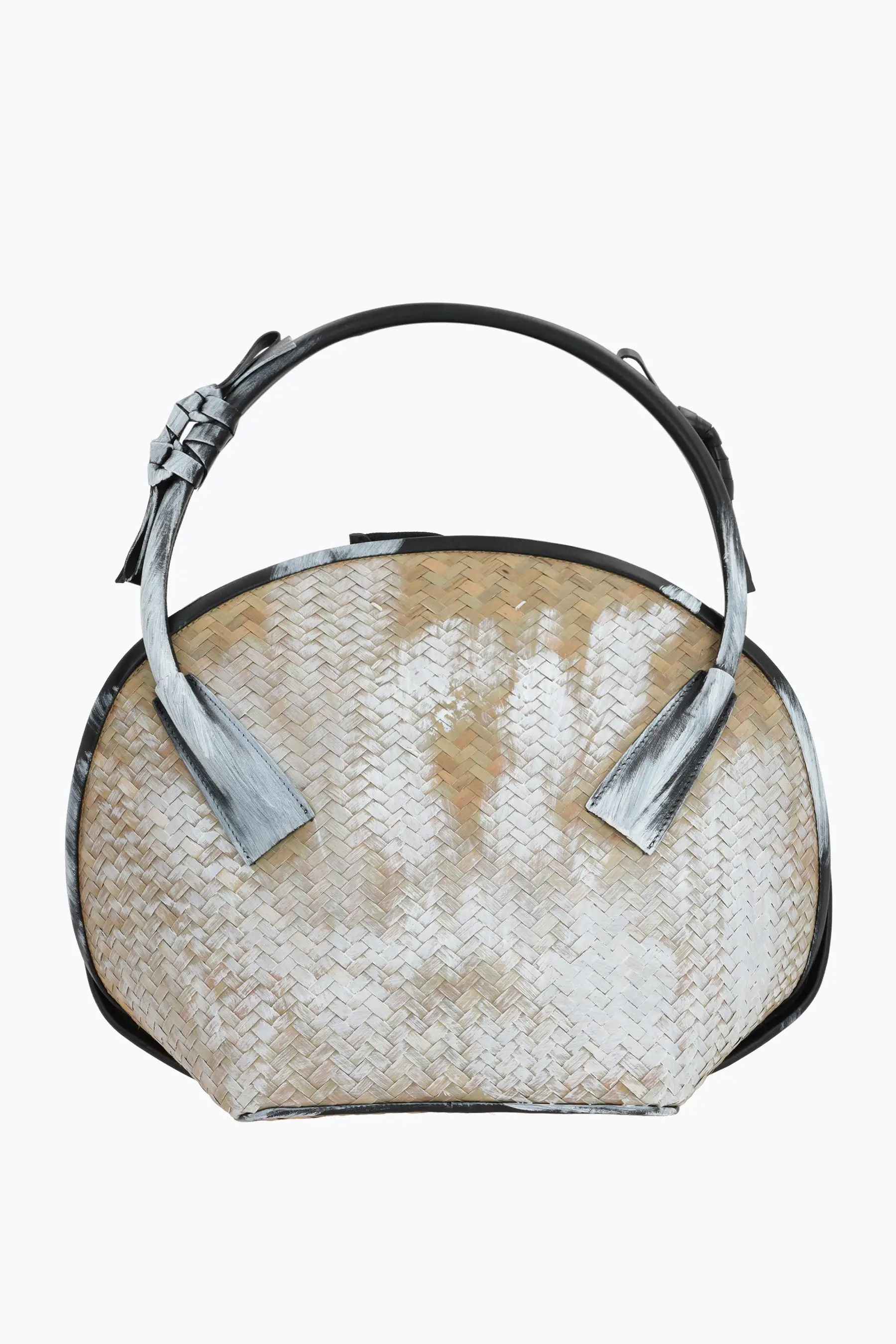 Fortune medium handbag in Bianchetto straw