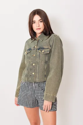 Ganni Overdyed Heavy Denim Jacket