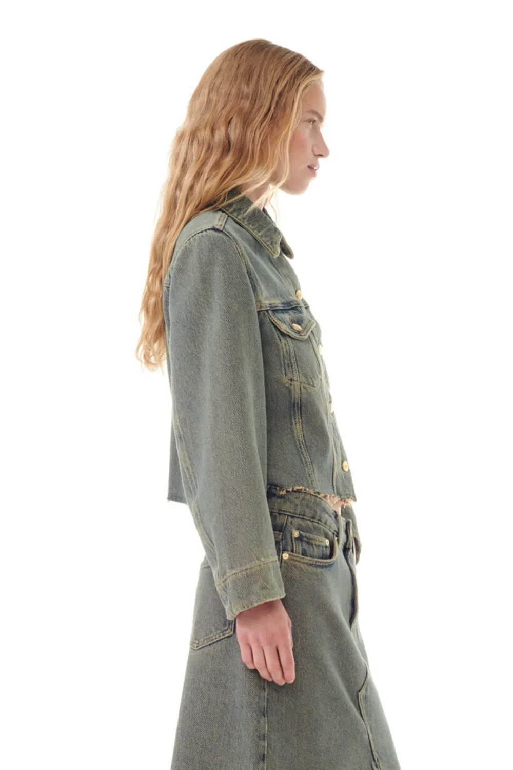 Ganni Overdyed Heavy Denim Jacket