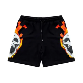 Gifts Of Fortune Flaming Skull Sweatshorts