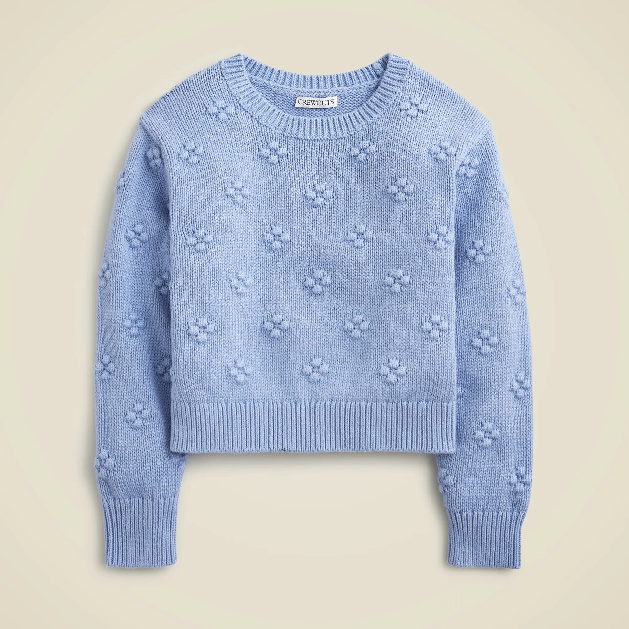 Girls' cropped bobble sweater