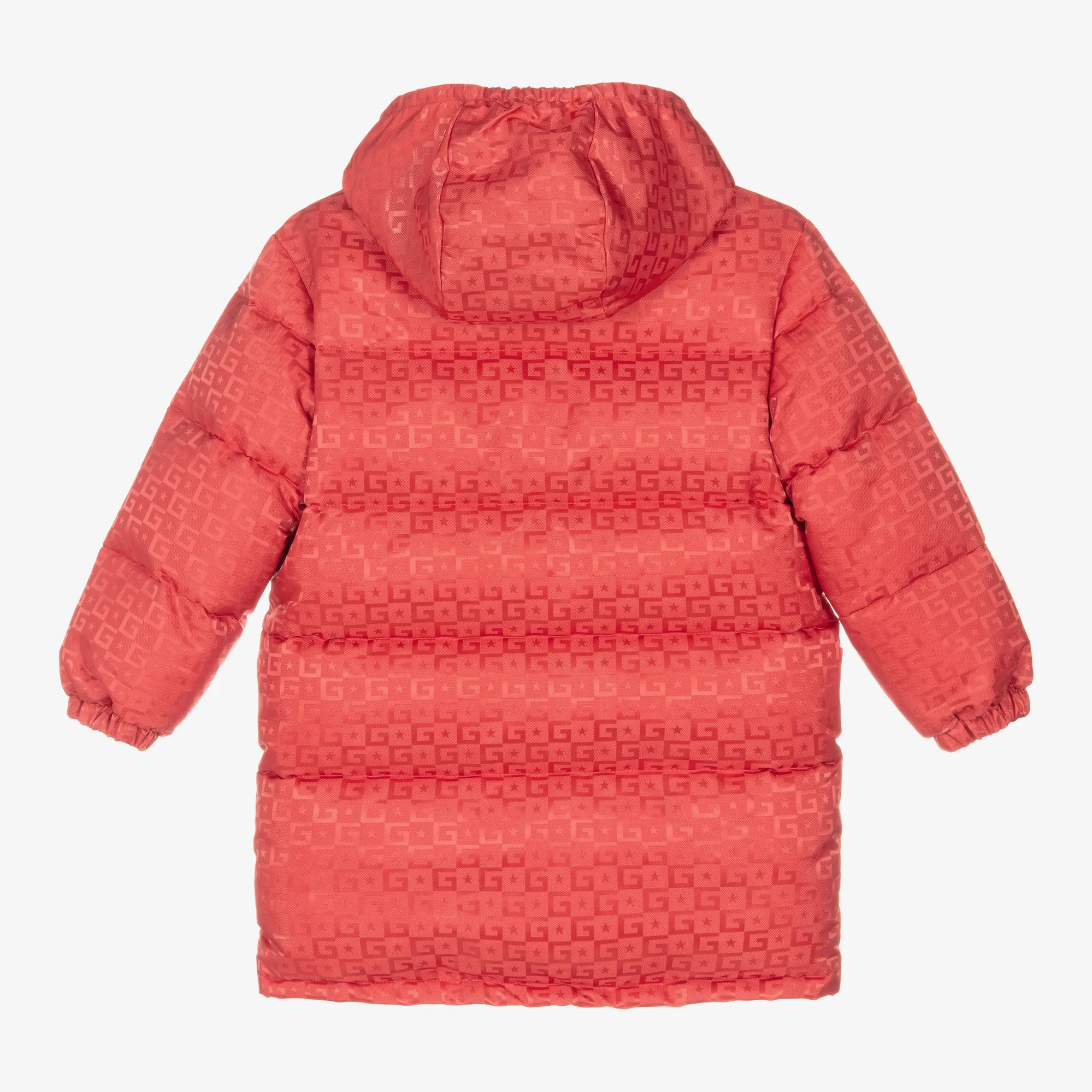 Girls Pink Hooded Puffer Coat