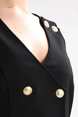 Gold Button Dress