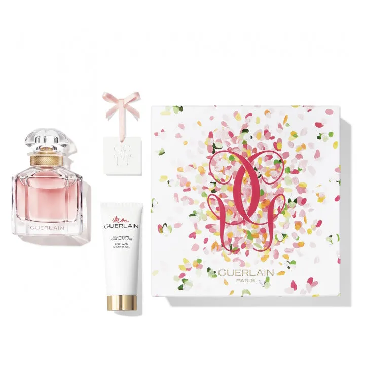 Guerlain Mon 3pc Gift Set EDT Bloom of Rose 1.6 oz 50 ml