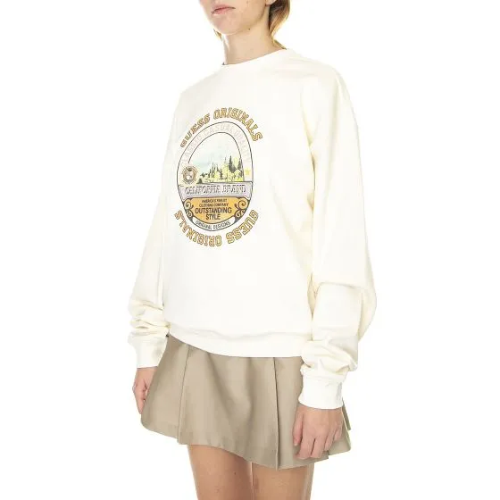 GUESS ORIGINALS Womens Go Classic Crewneck Sandy Shore