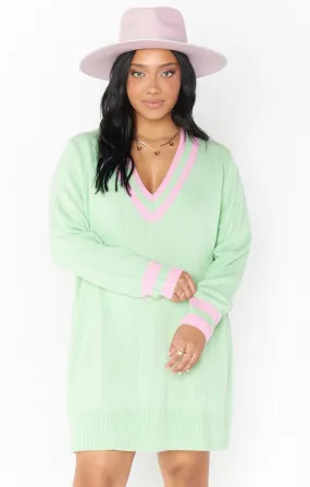 Hartford Sweater Dress ~ Mint Courtside Knit