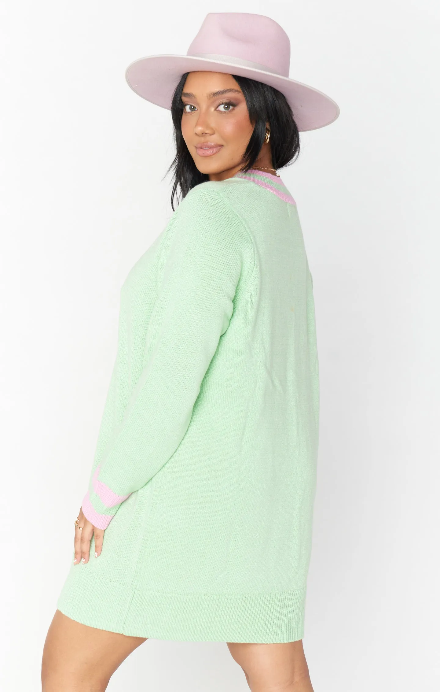 Hartford Sweater Dress ~ Mint Courtside Knit