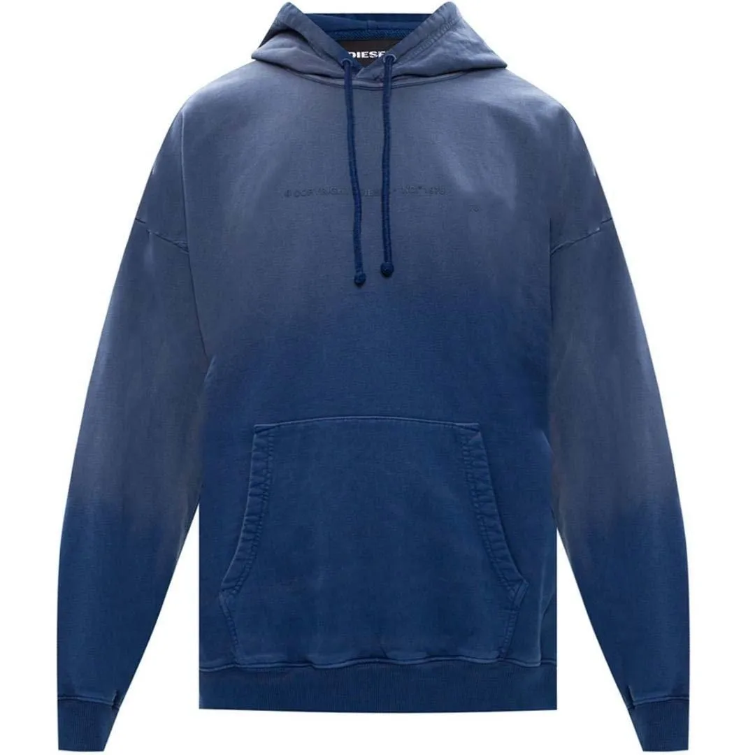 Hoodies & Sweatshirts | Copyright Logo Faded Blue Hoodie | Diesel