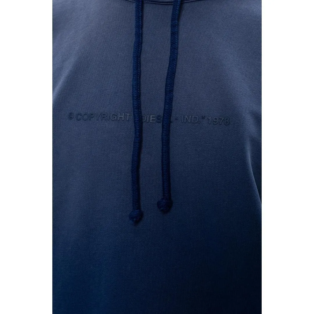 Hoodies & Sweatshirts | Copyright Logo Faded Blue Hoodie | Diesel