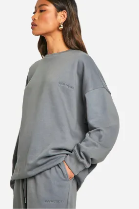 Hoodies & Sweatshirts | Dsgn Studio Embroidered Oversized Sweatshirt | boohoo