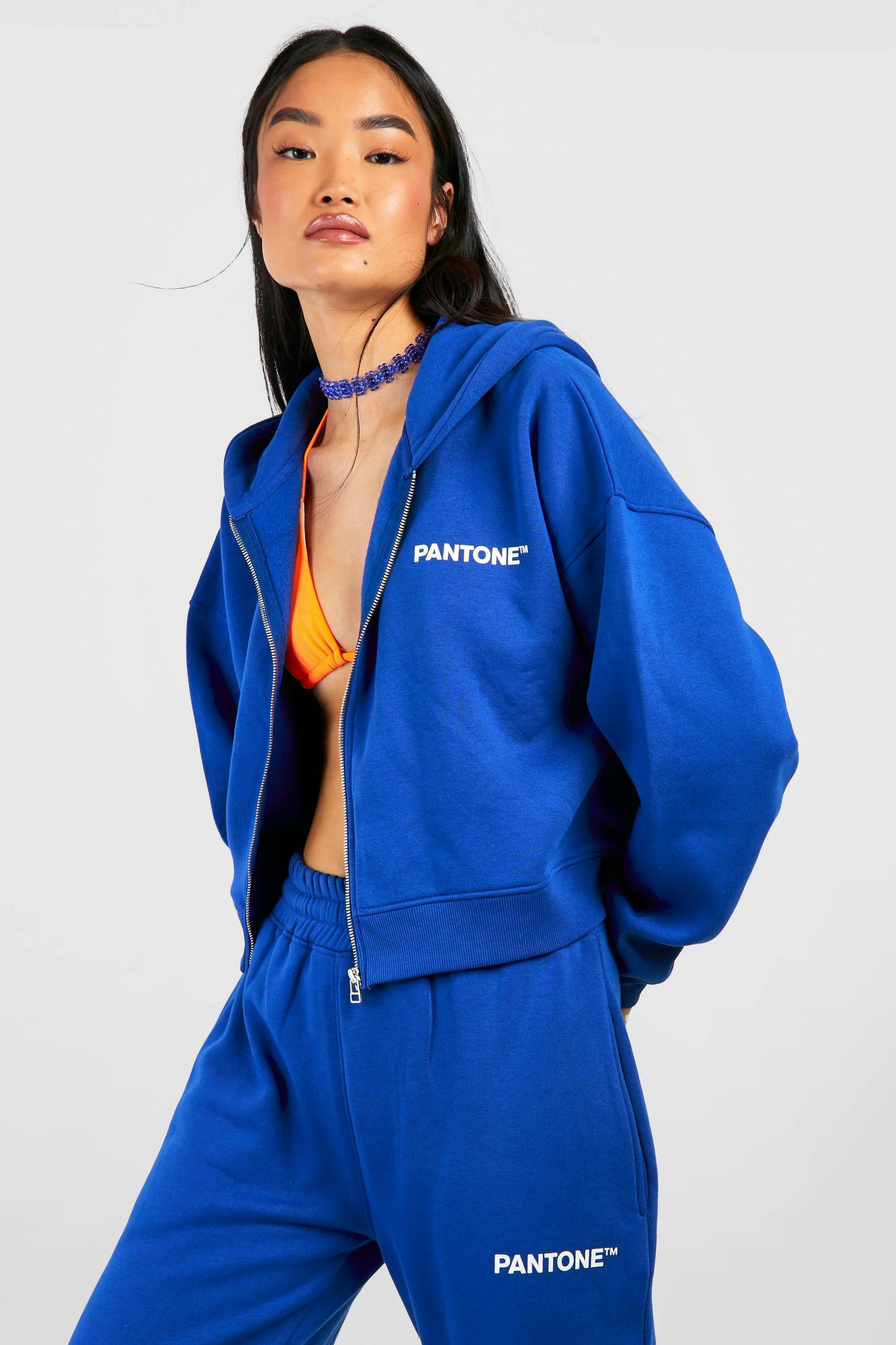 Hoodies & Sweatshirts | Pantone Boxy Zip Through Hoodie | boohoo