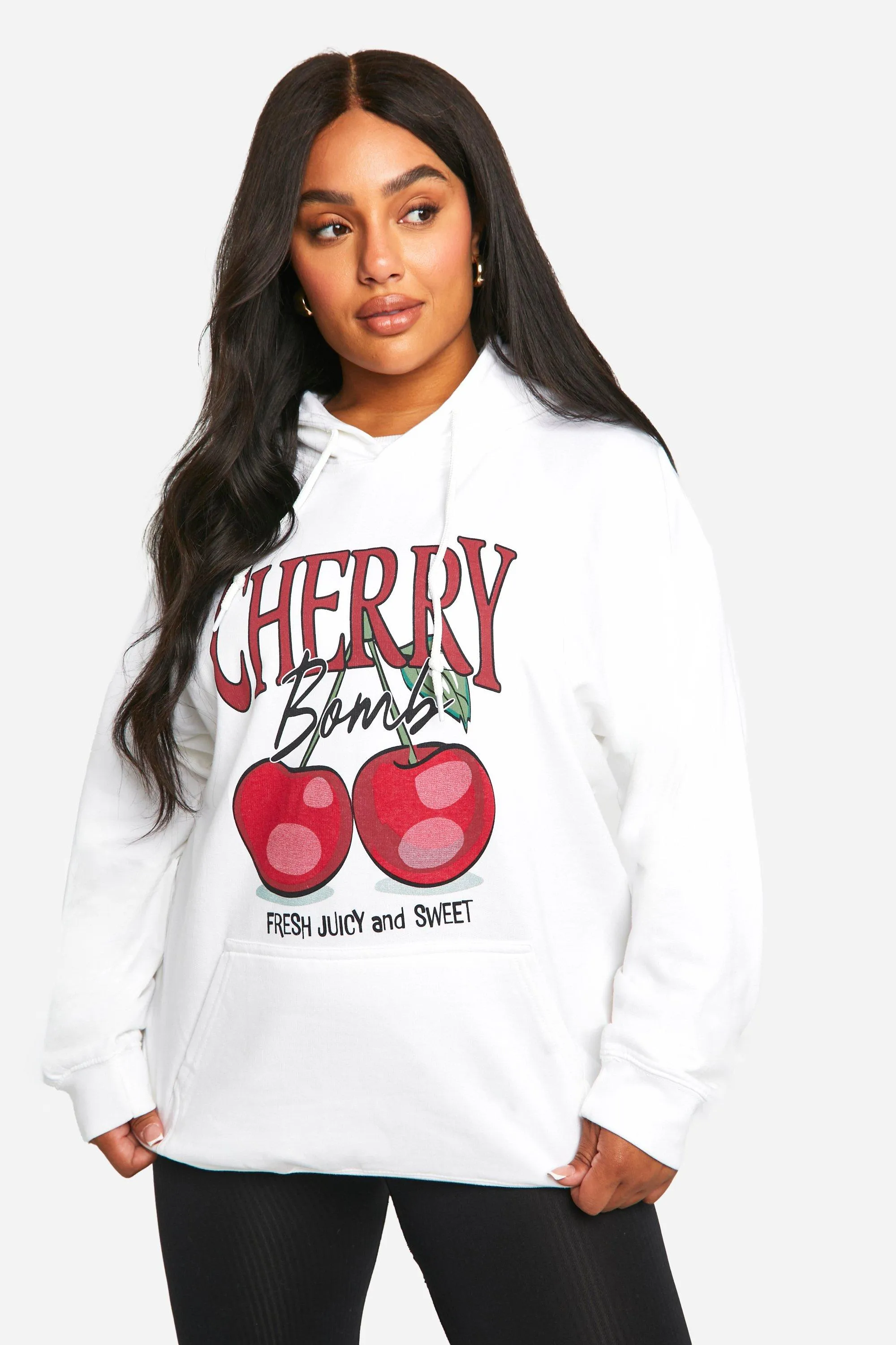 Hoodies & Sweatshirts | Plus Cherry Bomb Oversized Hoodie | boohoo