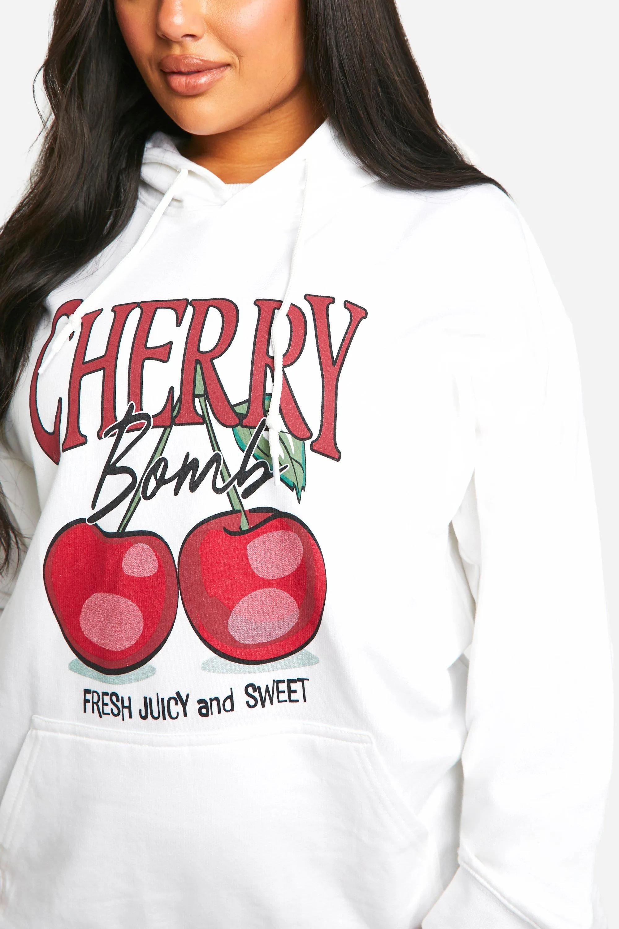 Hoodies & Sweatshirts | Plus Cherry Bomb Oversized Hoodie | boohoo