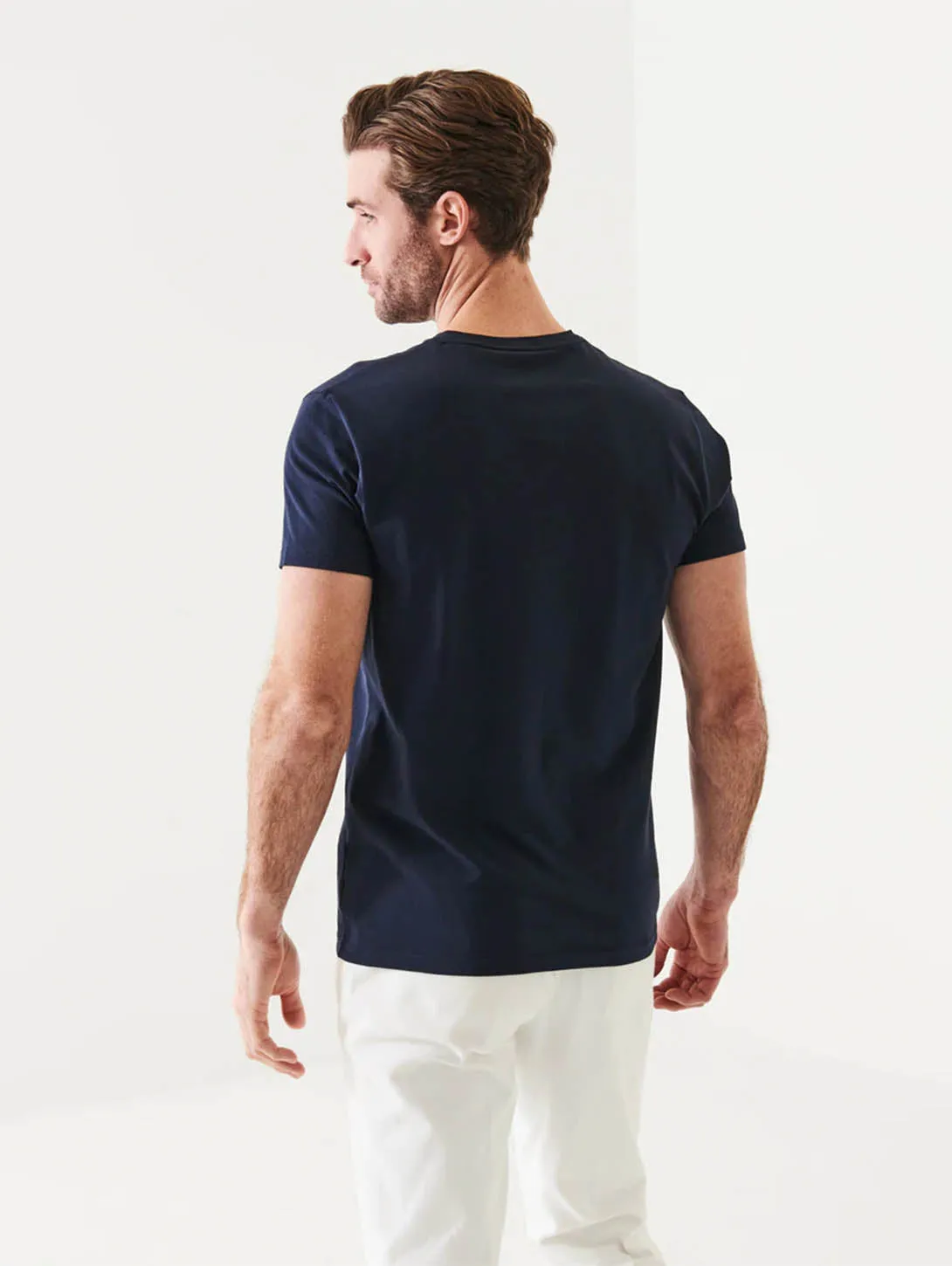 Iconic Pima Stretch V-Neck T-Shirt