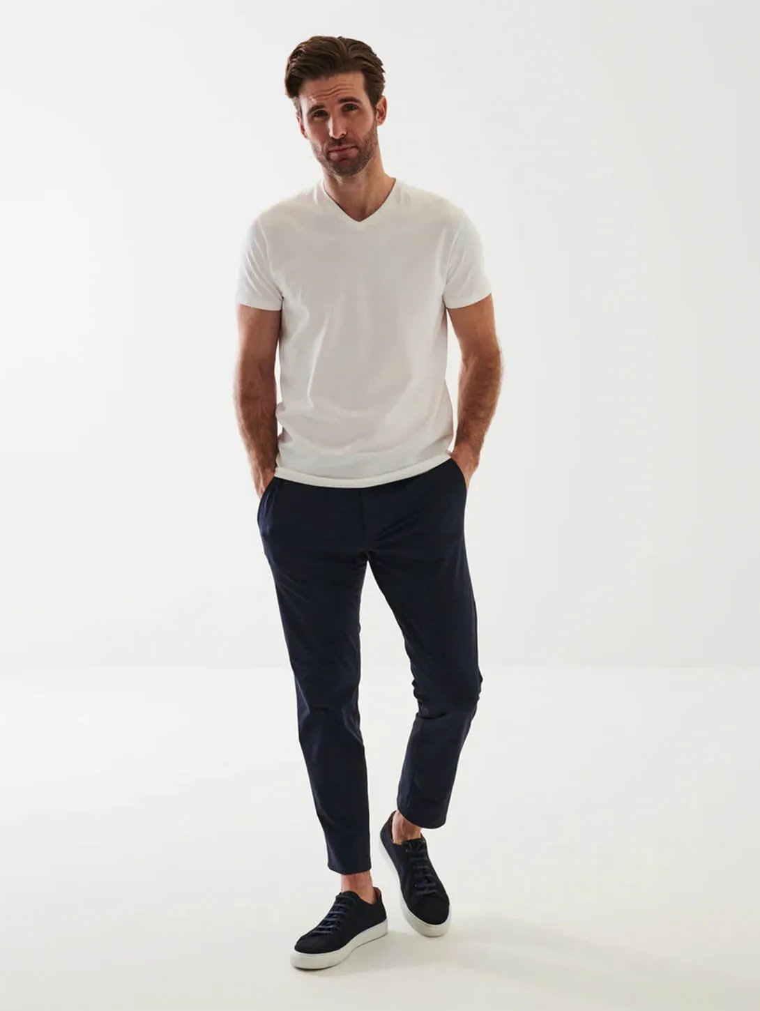 Iconic Pima Stretch V-Neck T-Shirt