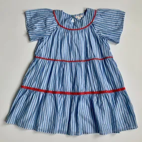 J Crew Blue and White Strip Dress With Rick Rack Trim: 7 Years