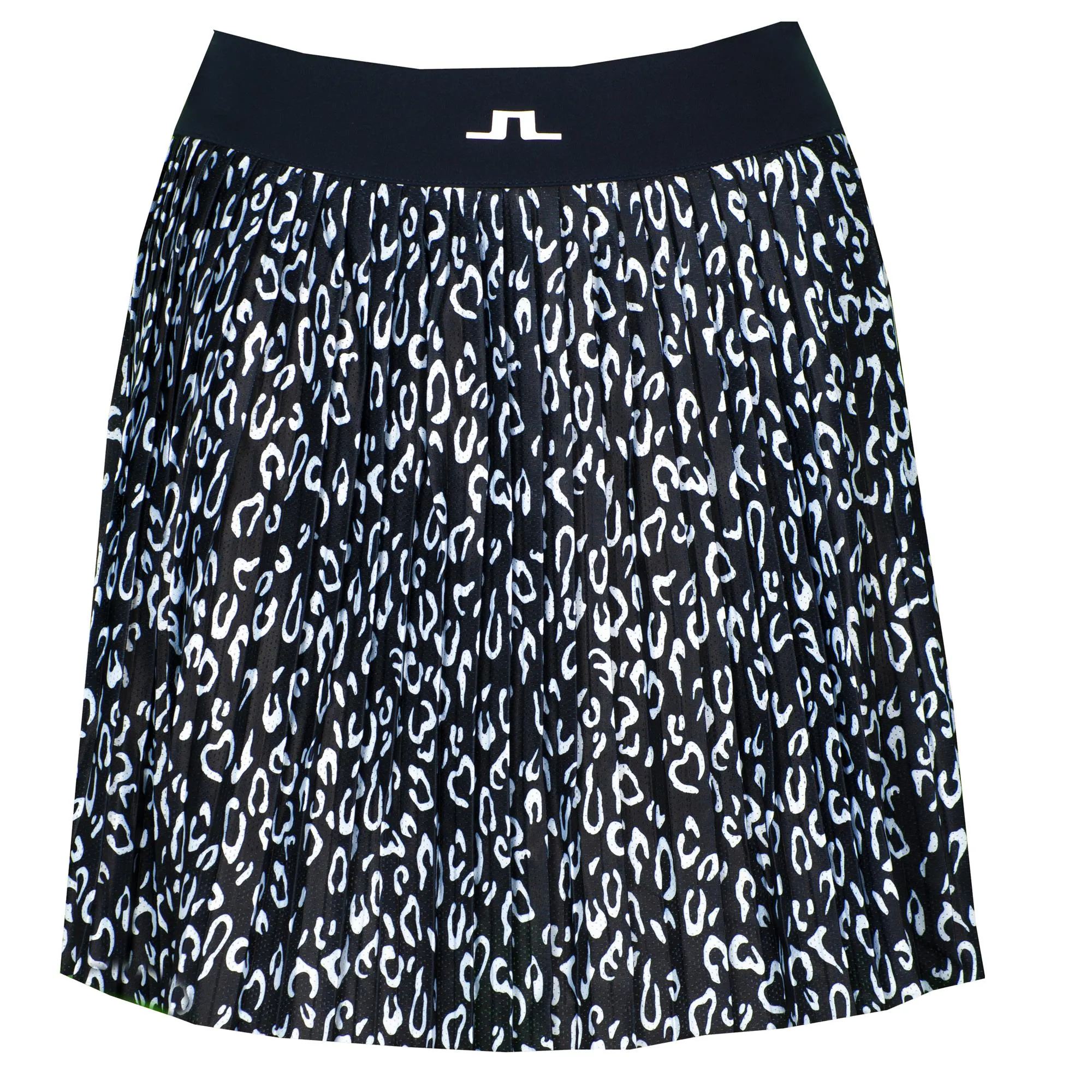 J Lindeberg Binx Printed Ladies Golf Skirt Navy Animal Print